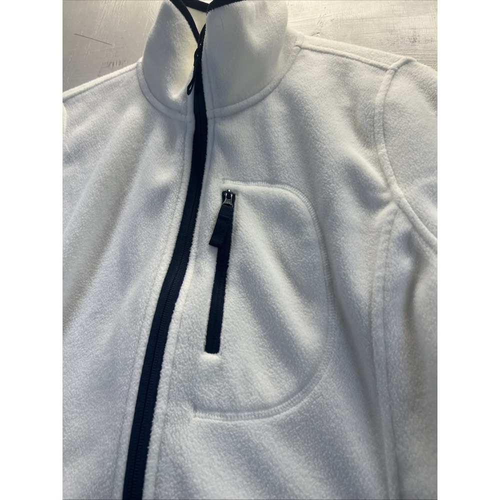 Nautica Men's XL Full zip fleece Jacket White Polyester